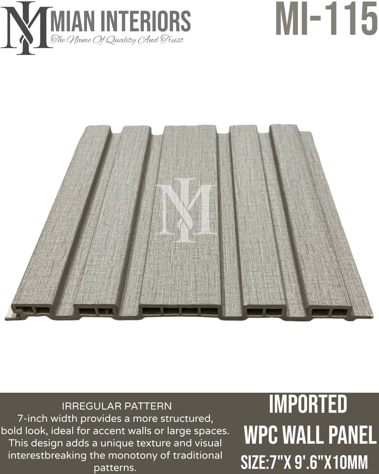 IMPORTED 7" WPC WALL PANEL IRREGULAR PATTERN